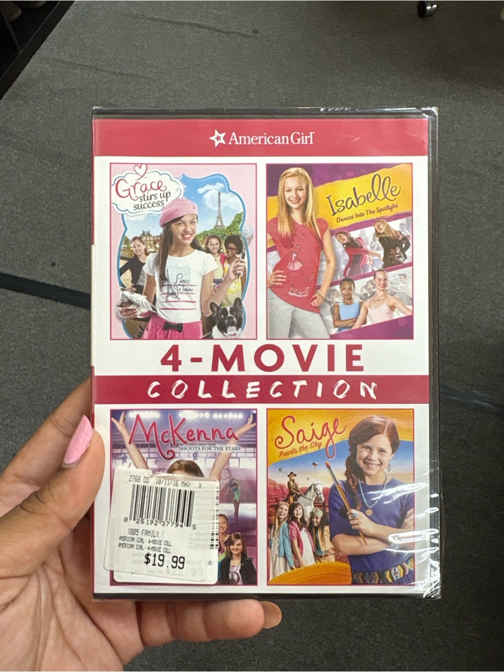 American Girl 4-Movie Collection DVD Set - Pink & White Cover